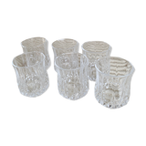 Set of 6 crystal whiskey glasses