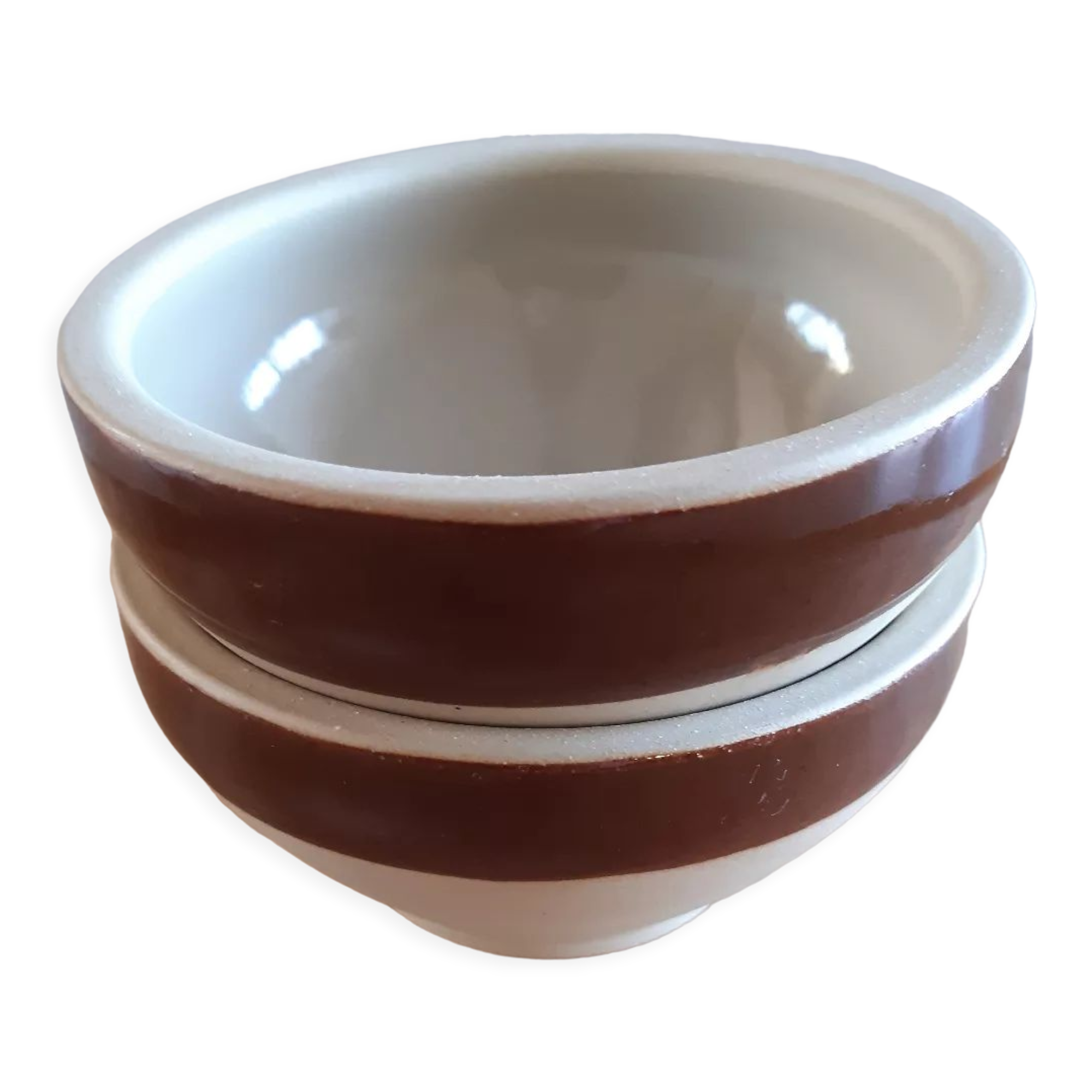 Set of 2 Digoin stoneware cups