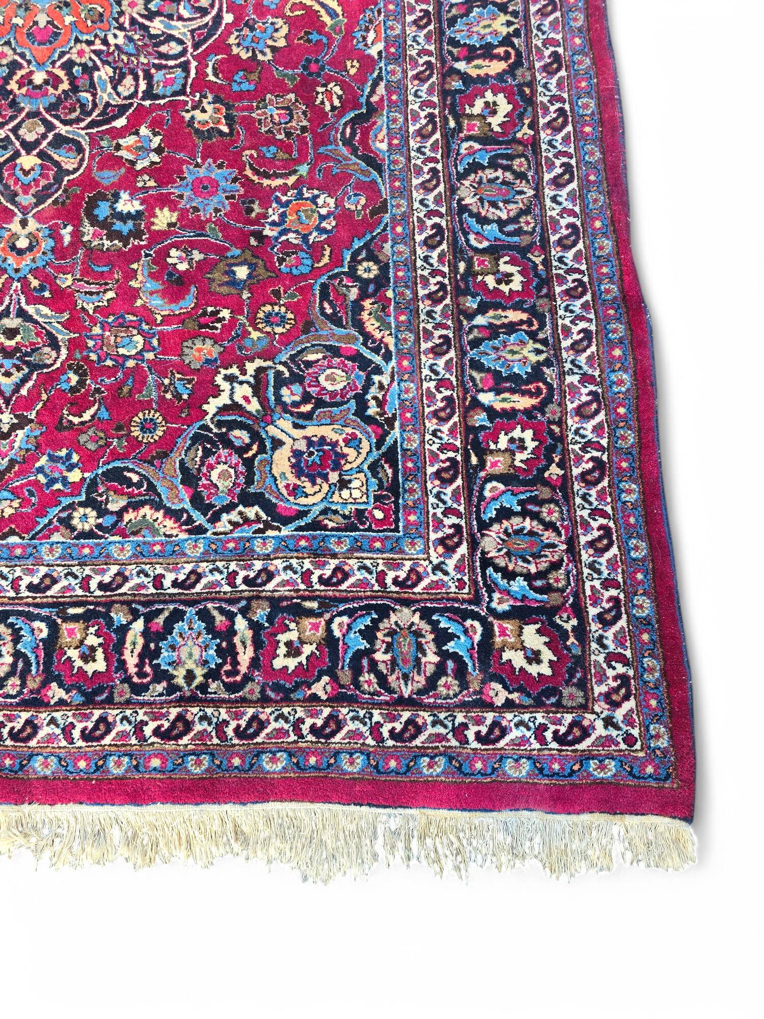 Antique Persian handmade wool rug
