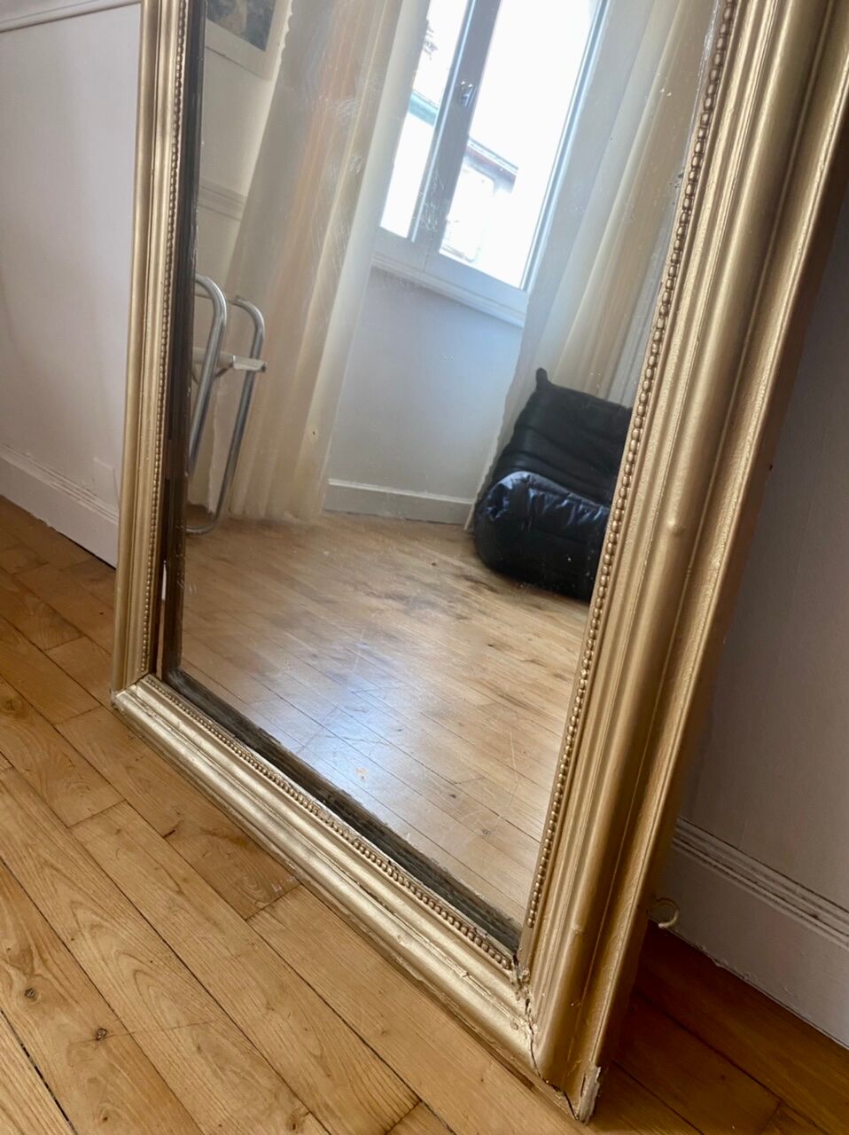 Miroir Louis Philippe doré 110x78cm