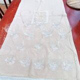 Set of 15 old glasses from the 40s