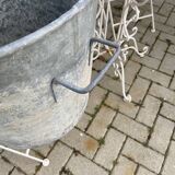 Vintage galvanized zinc basin