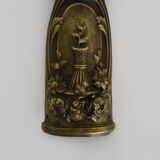 Pair of pharmacy storefront, doctor, caduceus bronze medicine. Early twentieth century