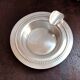 Box of 4 individual silver ashtrays in fine silver France
