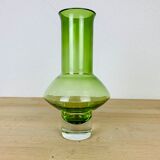 Scandinavian glass vase Riihimaki green