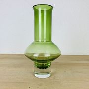 Vase scandinave verre Riihimaki vert
