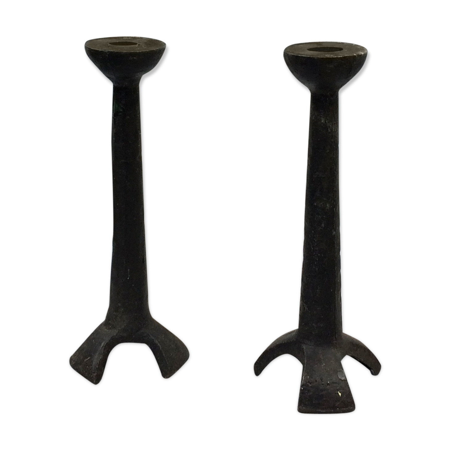 Pair of candlesticks gross cast-iron