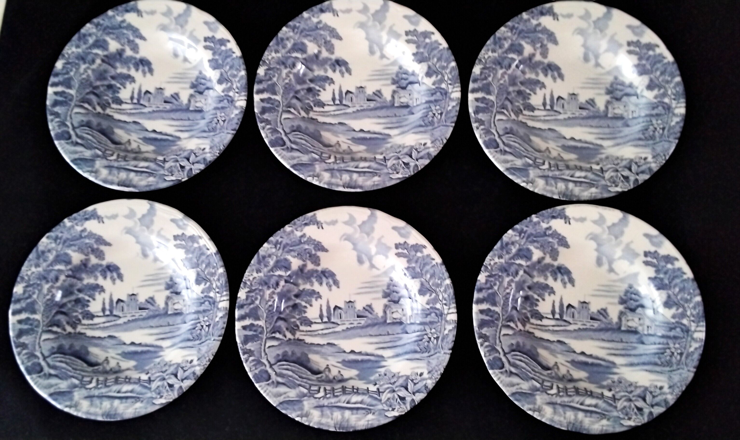 6 deep plates Lunéville Model "English Style"