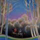 Albert Zavaro: couple of horse riders on a stroll - original lithograph s