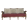 1930s, Danish 3-seater sofa, red furniture velour, furniture mesh.