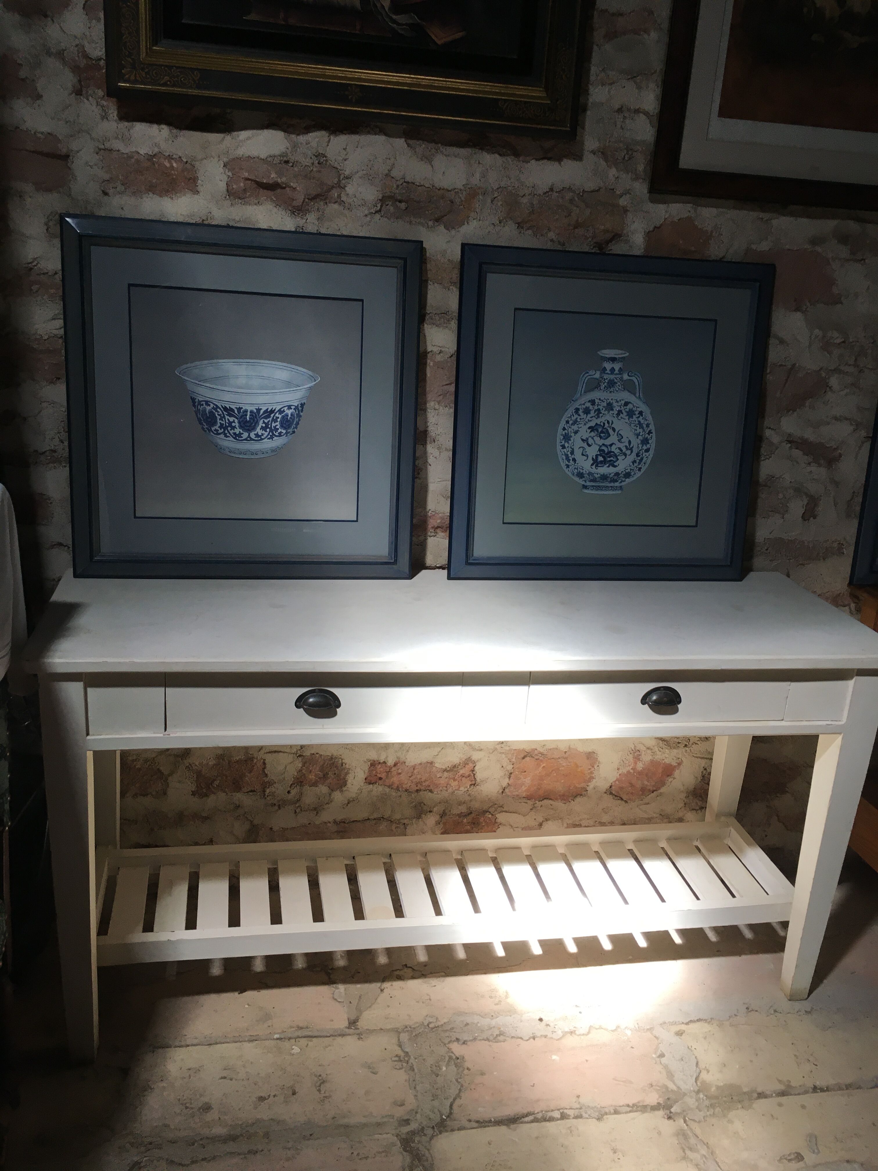 Draper's console table