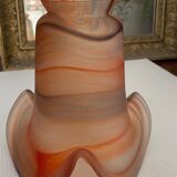 Old wall lamp in gilded bronze and tulip glass paste Art Nouveau