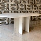 Ligne Roset travertine vintage dining table
