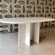 Ligne Roset travertine vintage dining table