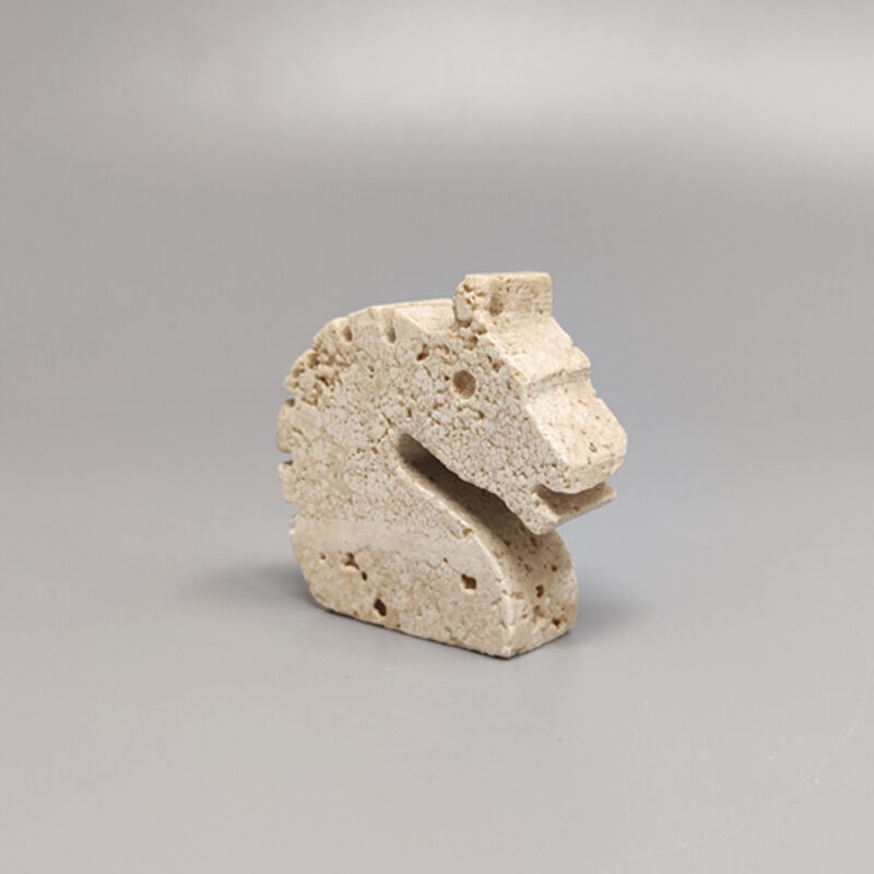 1970s travertine horse sculpture