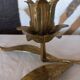 Bougeoir chandelier fleur laiton
