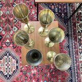 Brass champagne flutes