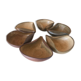 Lot of 6 cups ceramic sandstone by Jacques Lacheny