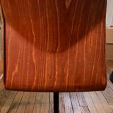 Pair of vintage wood and metal chairs for school desk