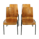 Ensemble de 4 chaises en teck des années 60