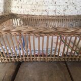 Rectangular wicker flat basket