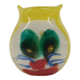 Glass vase with cat figure, Murano, Italy 1960's