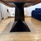 Suspended dining table in acacia wood and metal Coco