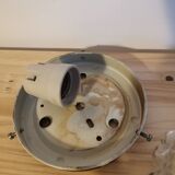 Vintage molded glass wall lamp