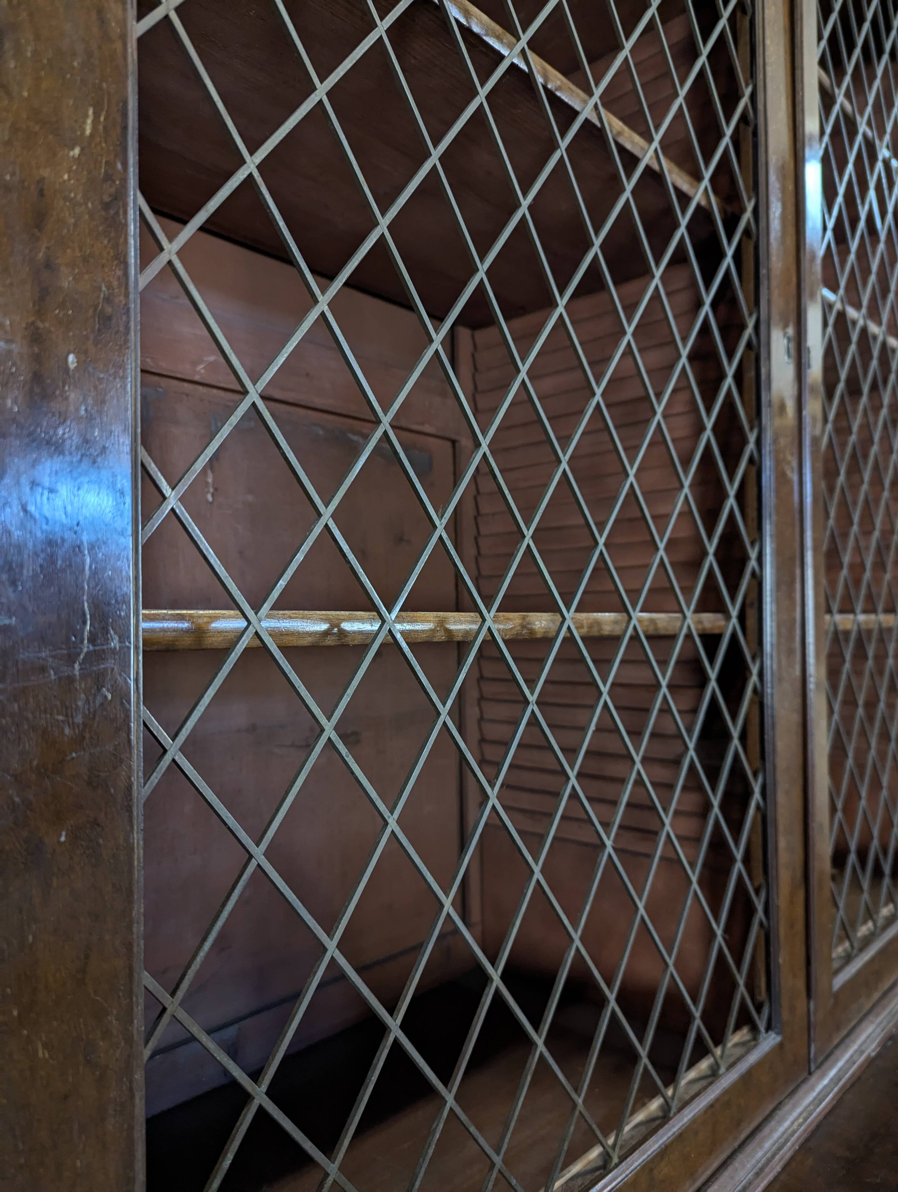 English mahogany writing desk bookcase