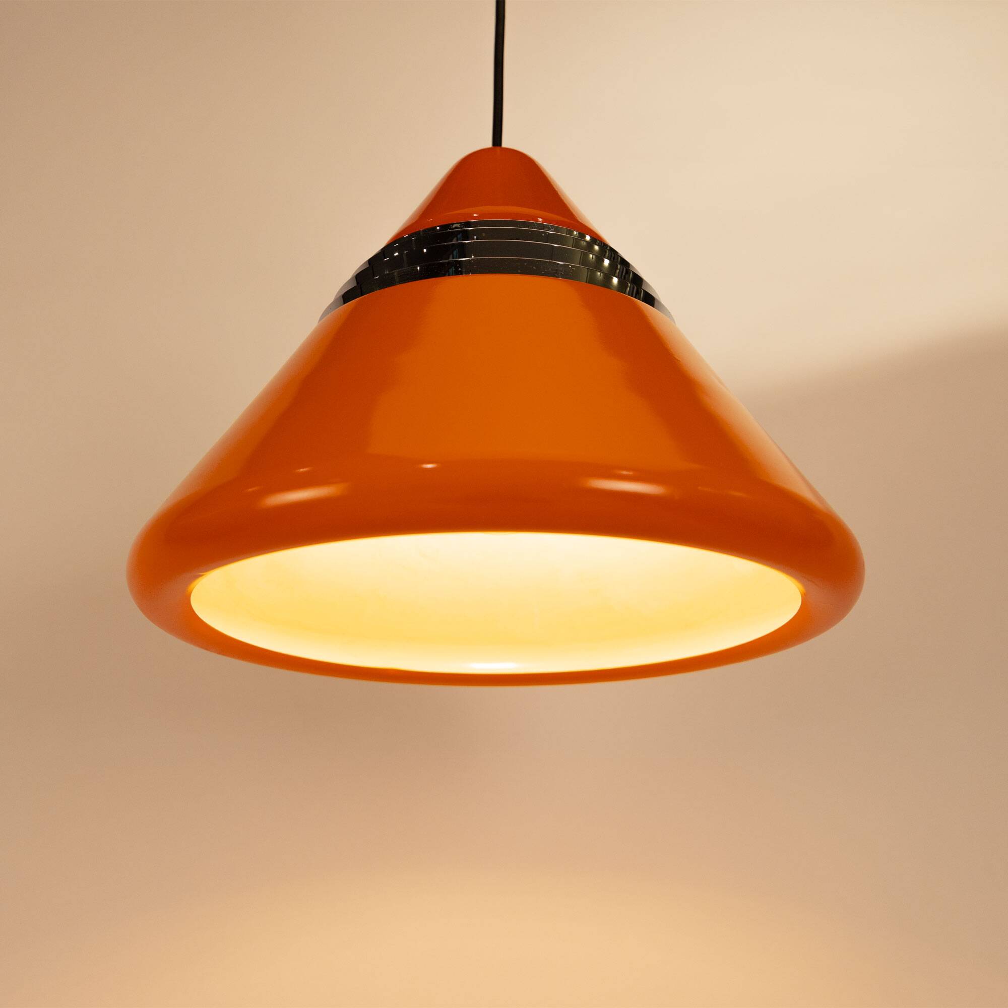 Red Scone Pendant Lamp by Kazuo Motozawa for Staff