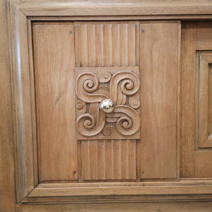 Sideboard buffet oak charles dudouyt art deco 1940