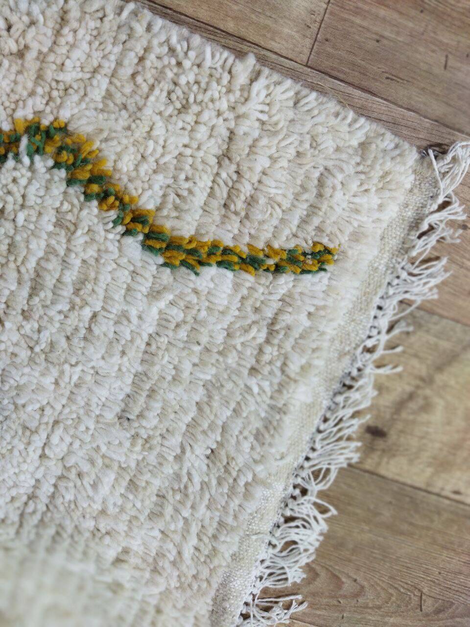 Handmade wool Berber rug 300 x 190 cm