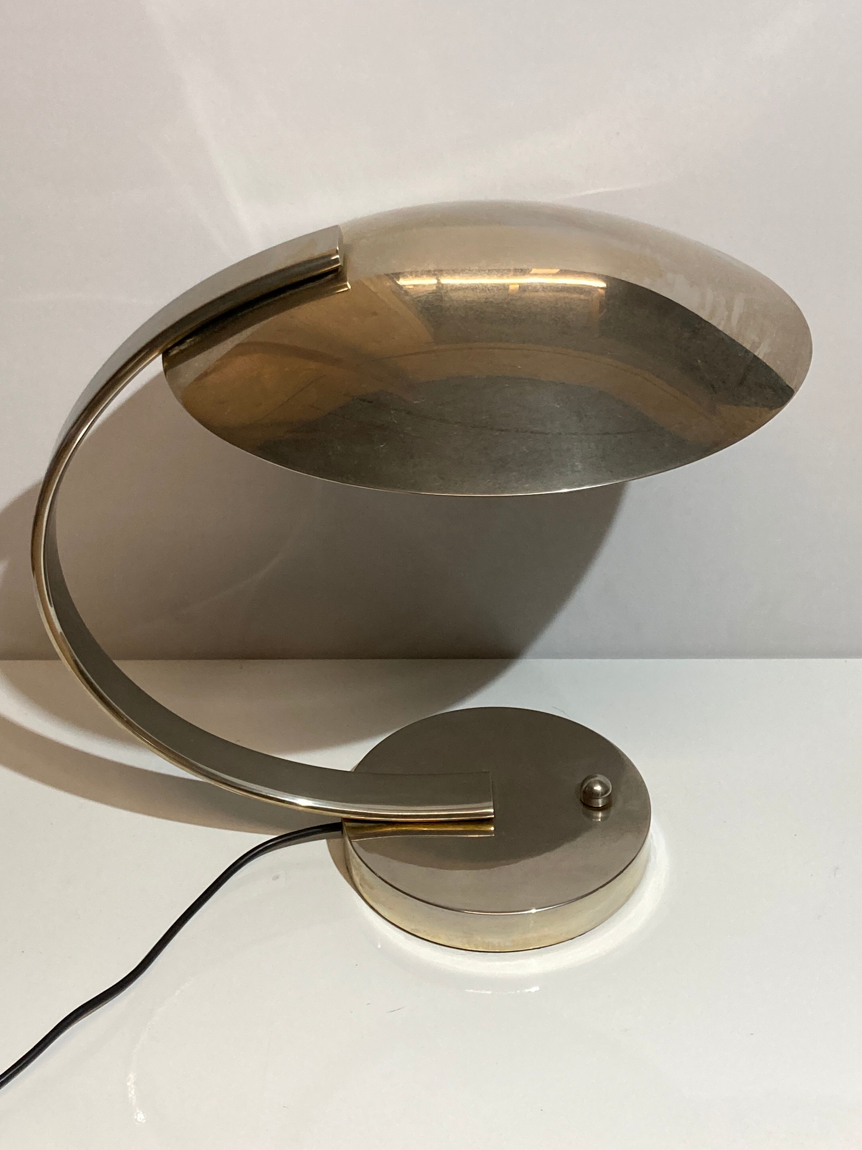 Pair of UFO Art Deco style desk or table lamps by Disderot for Soka, France 1970s