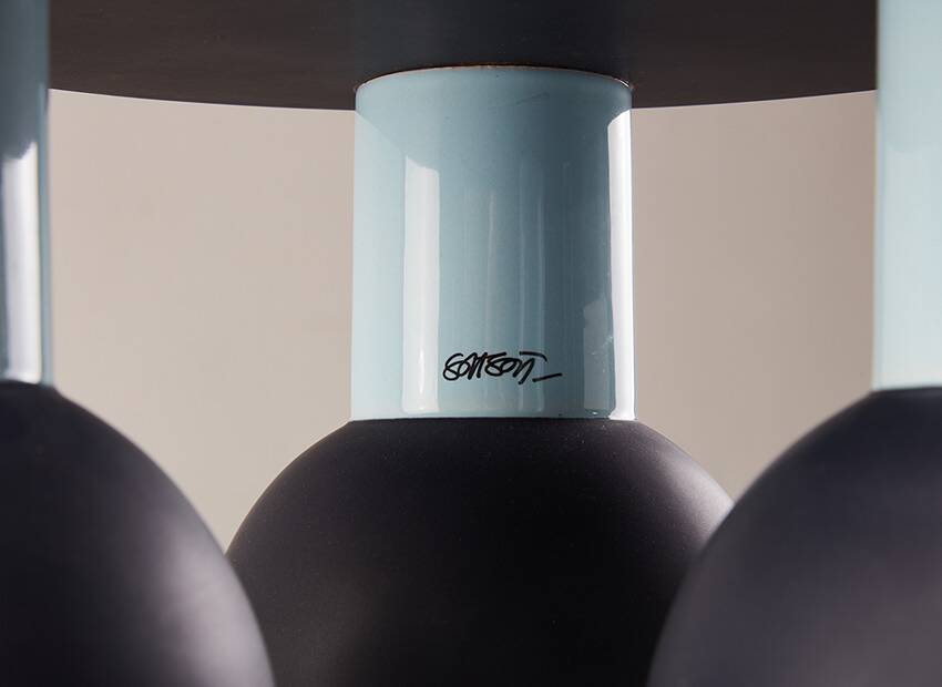 Centre de table / bol en céramique 'Tarzan' par Ettore Sottsass pour Cor Unum 1999