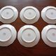 6 Limosa hard porcelain dessert plates (Limoges)