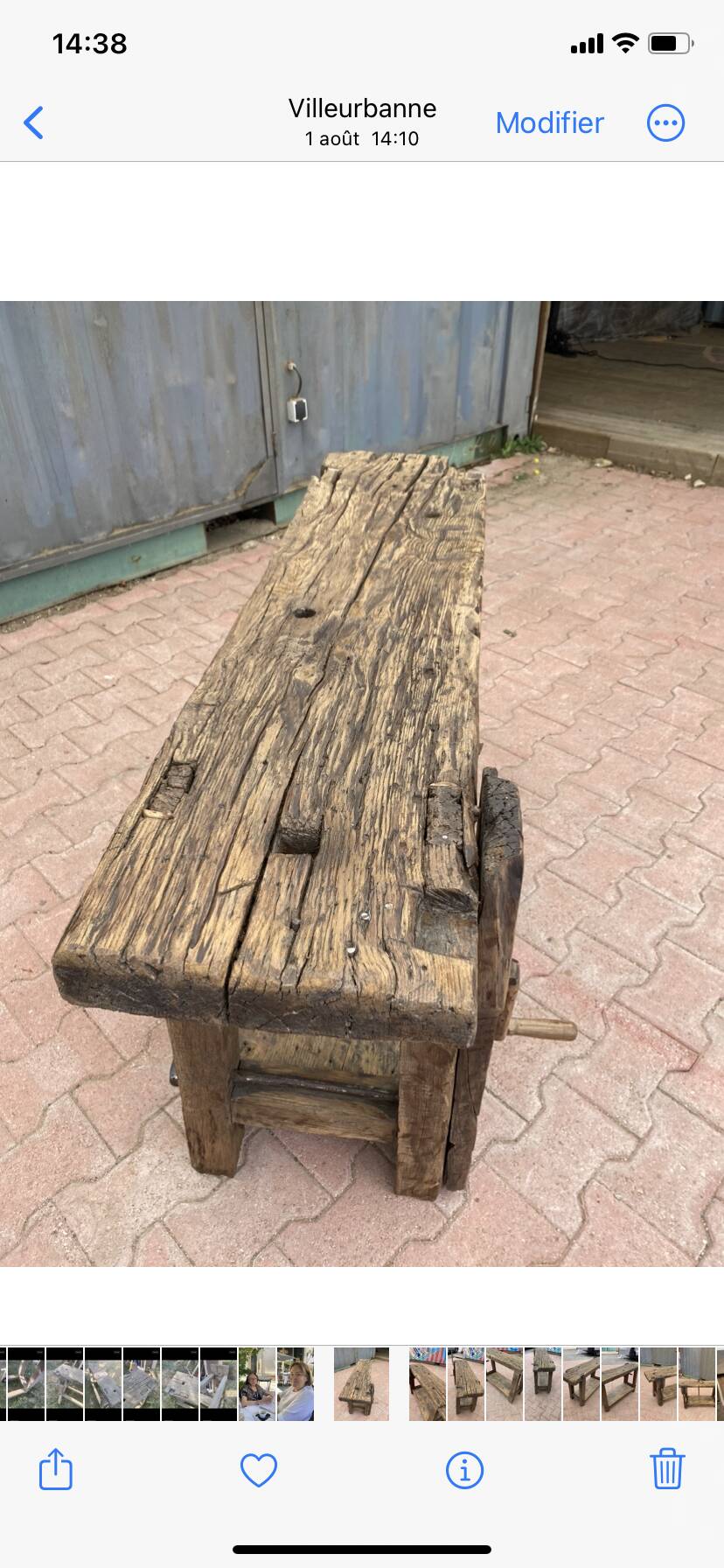Old carpenter's workbench