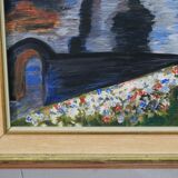 Lennart Hall, Swedish abstract painting, 1960s, Oil on panel, Framed