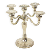 Vintage Candlestick Silver-Plated Metal Adjustable 20cm