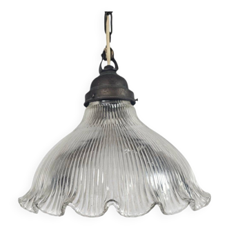 Art Déco - Holophane - suspension - cristal - années 1950