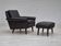 1960s, Danish design by Aage Christiansen, model "Diplomat", lounge chair with footstool.