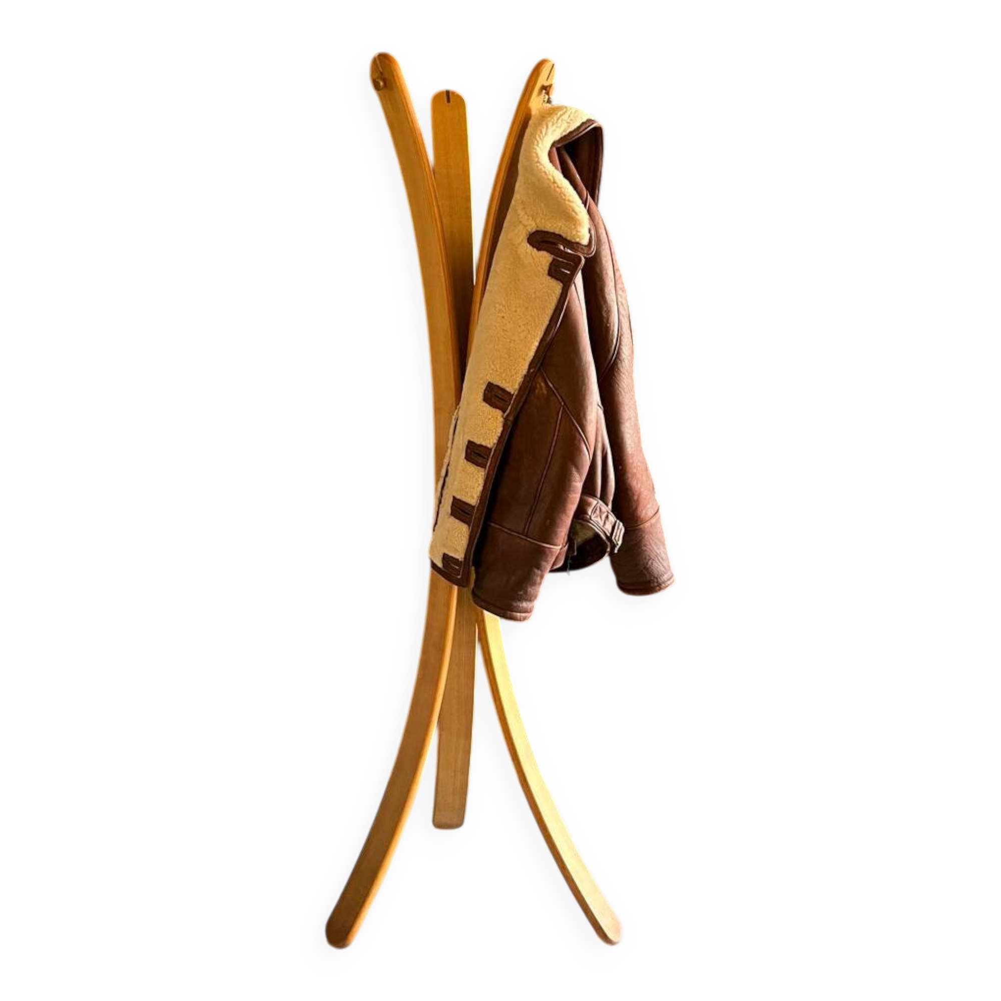 Porte-manteau en chêne à trois branches