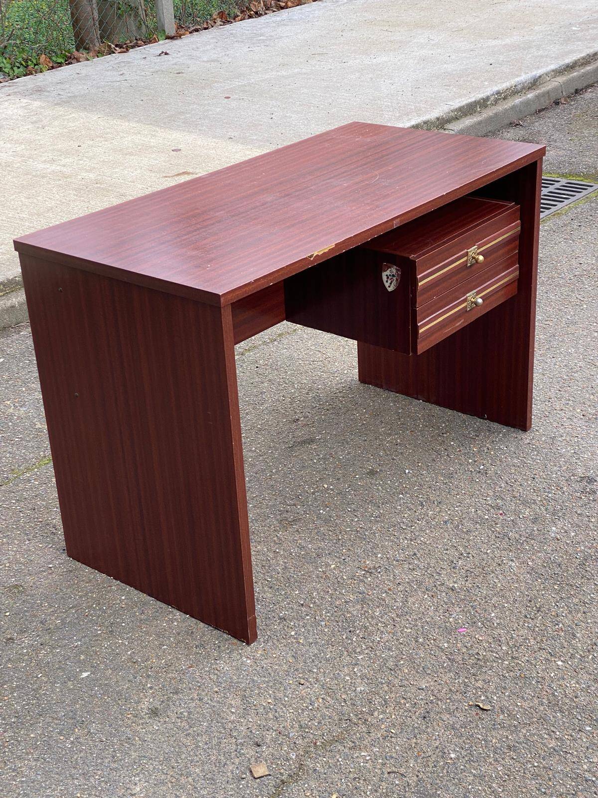 Vintage Scandinavian desk Gauthier boat 1980 in wood