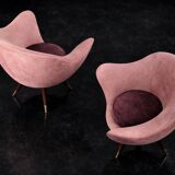 Vintage Mid-Century Space Age Velour Lounge Set from Paged, 1972, Set of 3