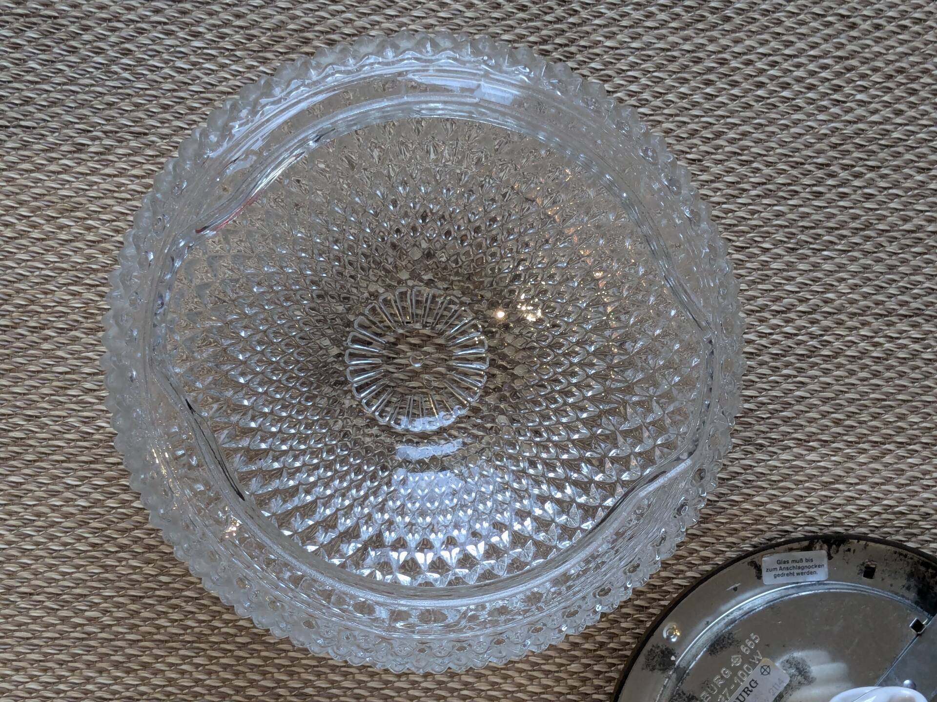 Limburg ceiling light with diamond points