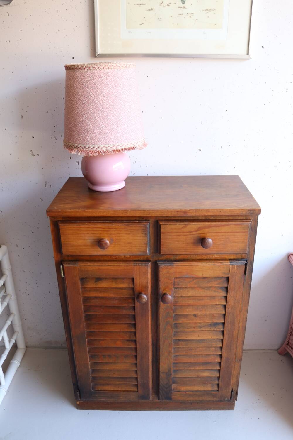 Small vintage wooden sideboard
