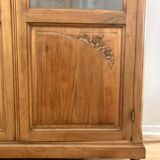Armoire vitrine chêne massif
