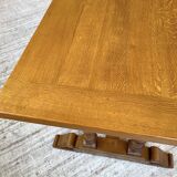 3m oak table from 1950 with its extensions