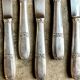 6 Art Deco knives in silver metal