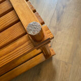 Pine slatted coffee table