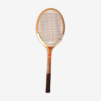 Raquette tennis en bois vintage